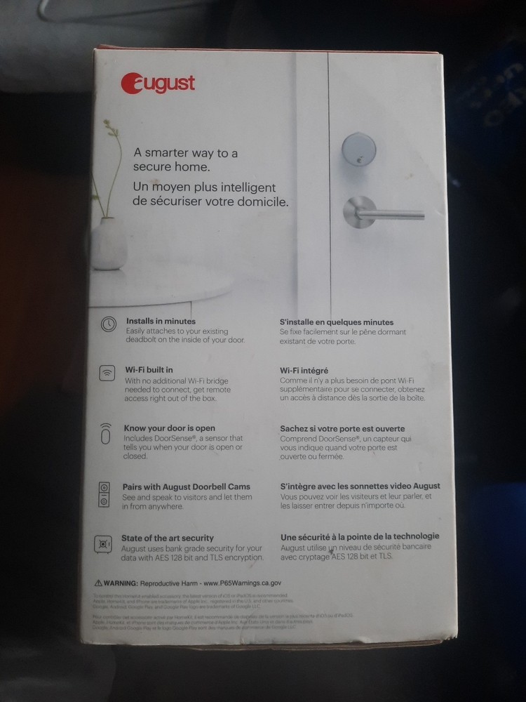 august wifi smart lock silver