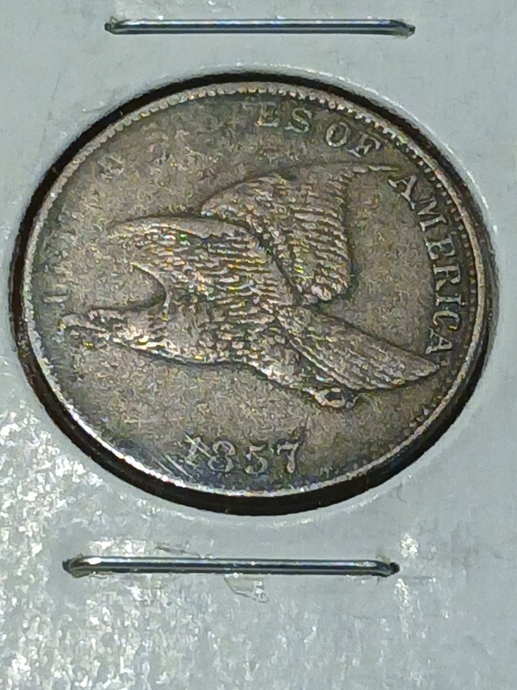 1957 FLYING EAGLE 1 CENT COIN