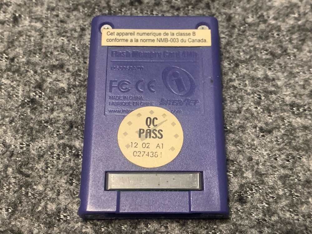 InterAct Nintendo Gamecube Memory Card 4MB