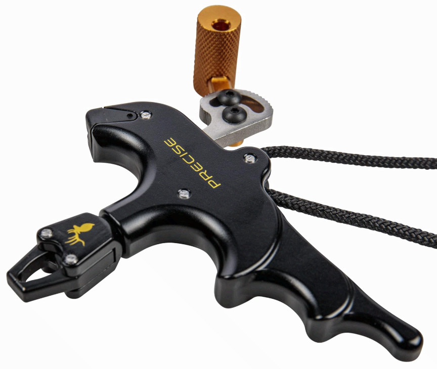 Precise 4-Finger Bow Release w/ Strap, 360° Rotating Caliper, Thumb Trigger