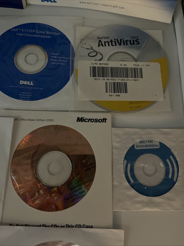 Dell Microsoft Applications Software LOT 10 disks Drivers Utilites USB Wireless