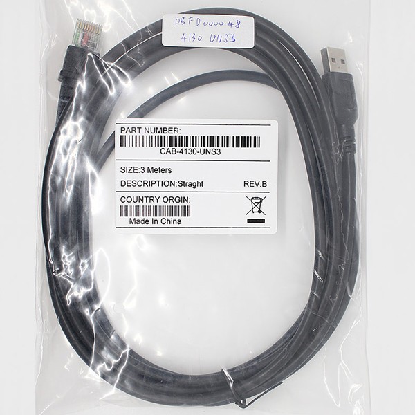 9FT USB Cable for Datalogic D100 GD4130 QD2130 GD4430 Barcode Scanner CAB-424E