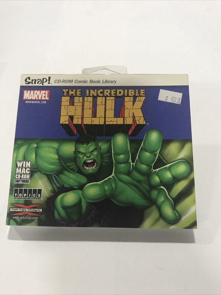 Incredible Hulk snap Cd rom Comics book library windows mac opened