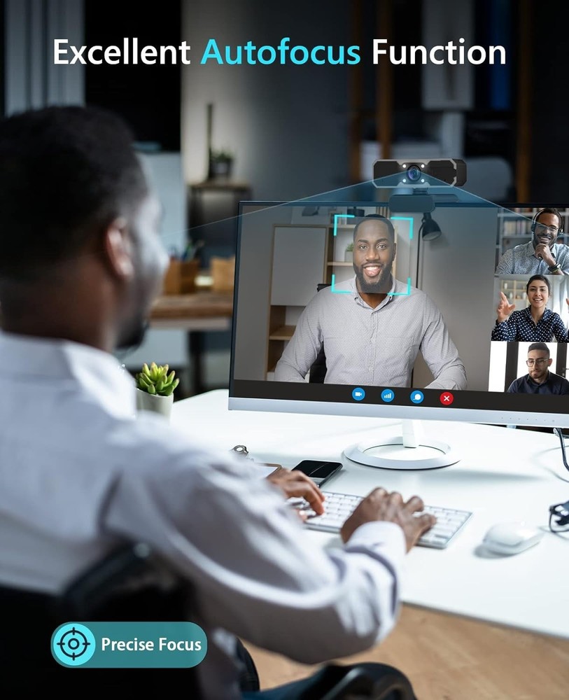 Full HD 1080P Streaming Webcam with Microphone