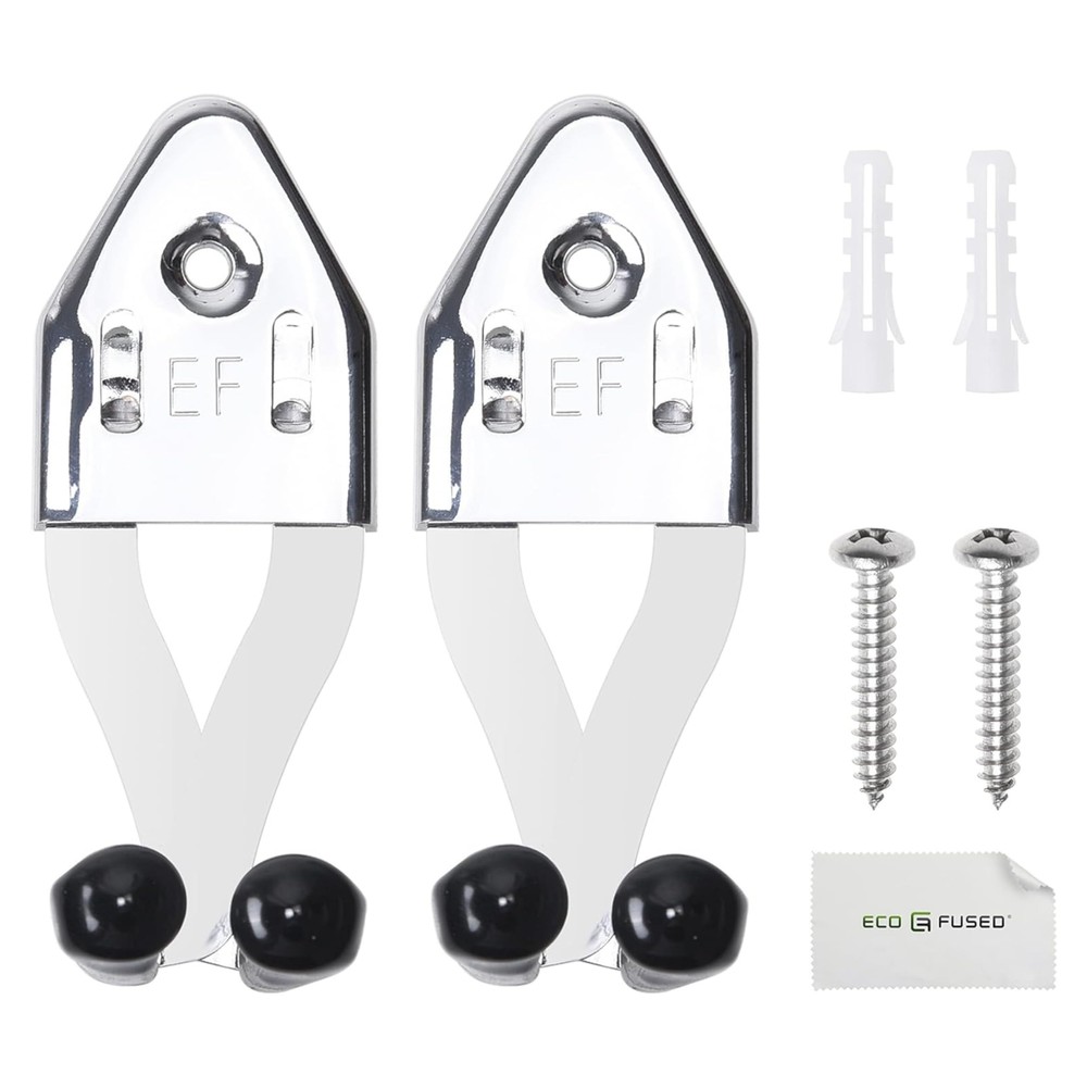 2PCS Vertical Sword Mount Adjustable Dagger Wall Rack Stainless Steel Silver