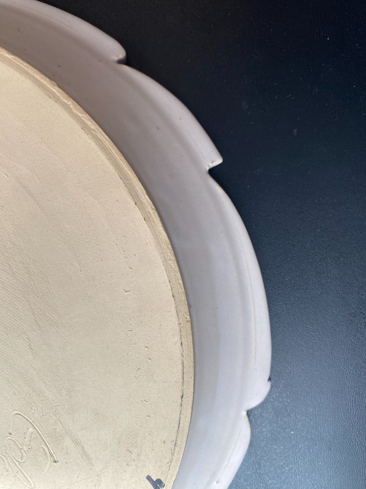 Basin Creek Pottery signed Patrick Eckman Charger Pie Plate zig zag lightning