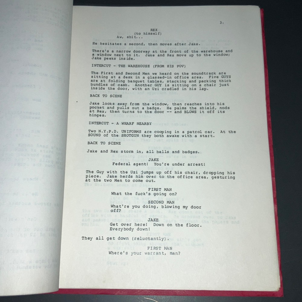 HOOLIGANS ('85) Dean Reisner 9pg Coverage + Donald Stewart Unmade Thriller + COA