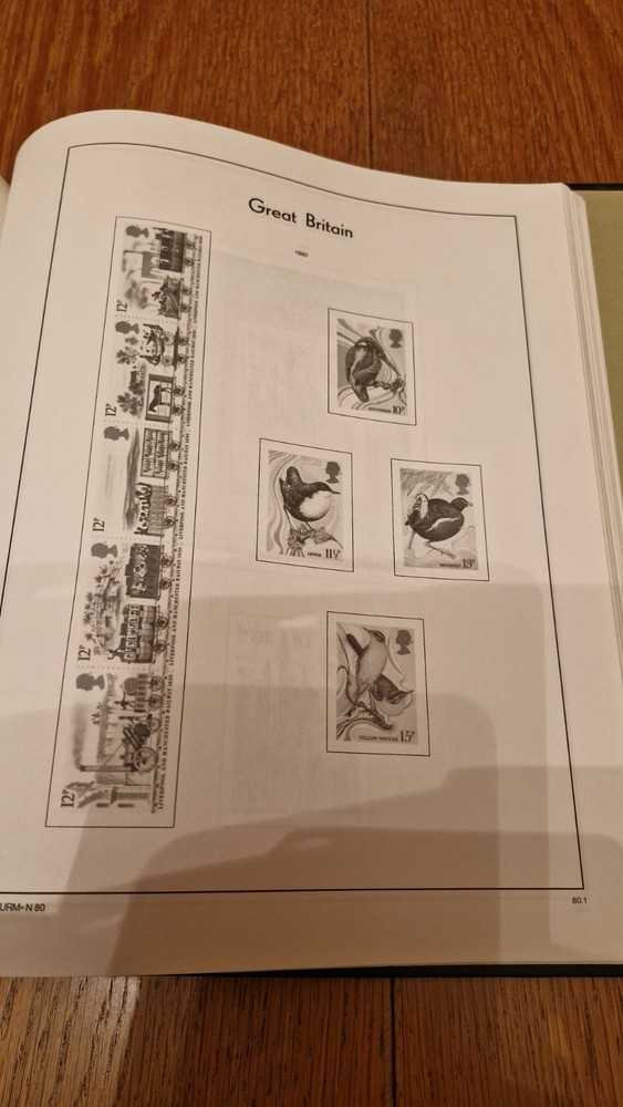 Great Britain Light House 1837-1986 Illustrated Stamp Album Pages. See details