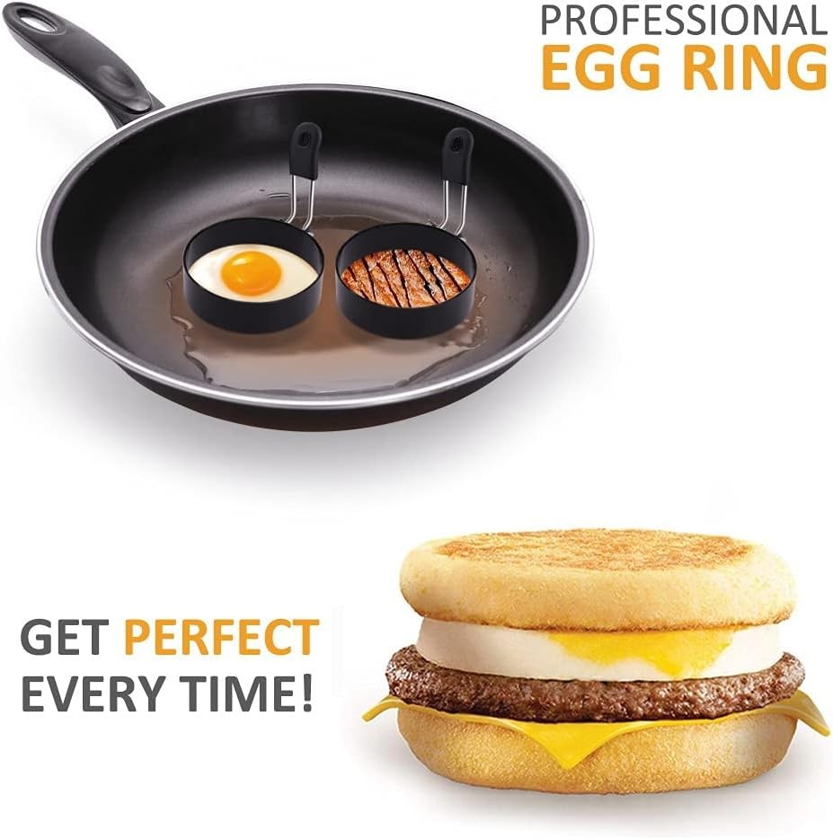 Professional Grade Egg Maker Molds - 2-Pack for Delicious Breakfast Creations