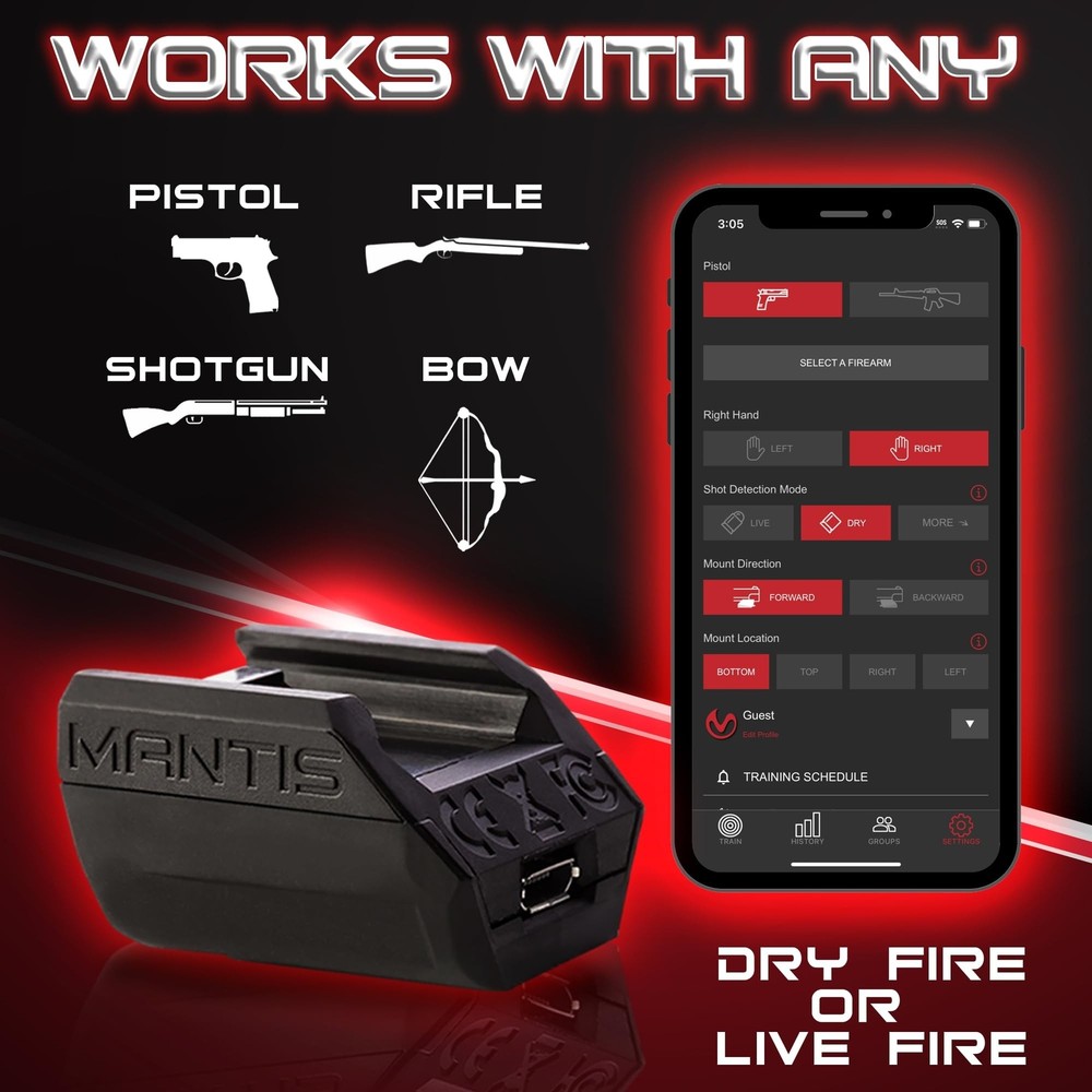 Mantis X10 Elite Shooting Performance System |Dry Fire Training System | Work...