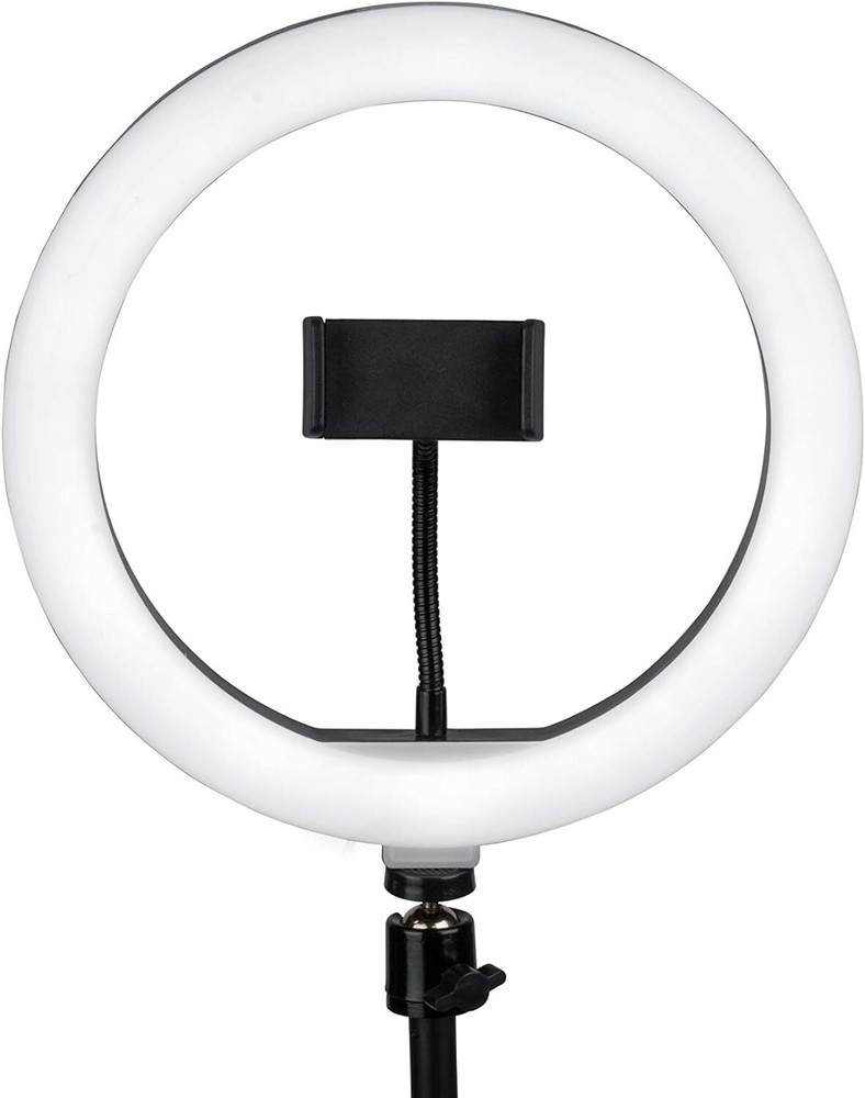 Gator Frameworks 10-Inch Ring Light Round Base Desktop Stand W/ Phone Clamp