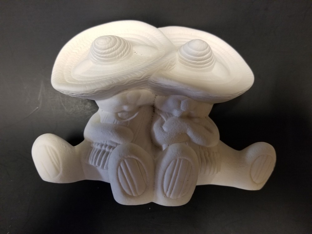 Unpainted Ceramic Bisqueware Siesta Bunnies