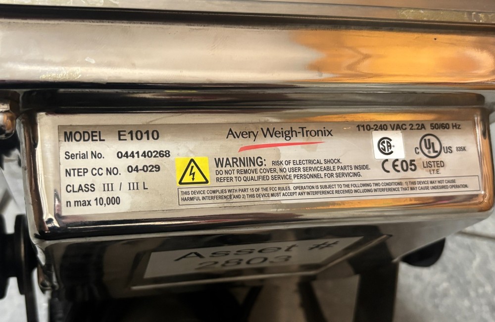 Avery Weigh-Tronix E1010 Weighing Indicator (please read description)