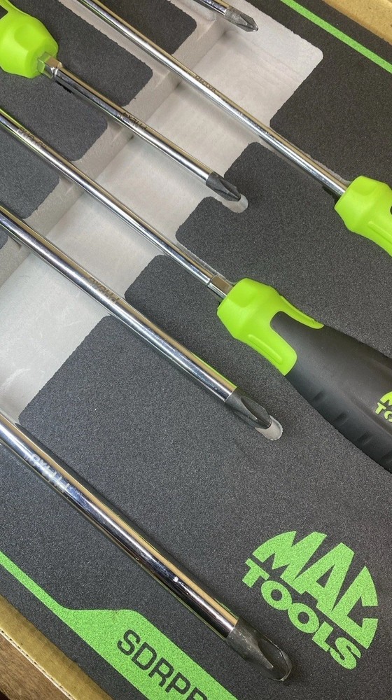 Mac Tools Philips Screwdriver Set SDRPBM6FNG Neon Green