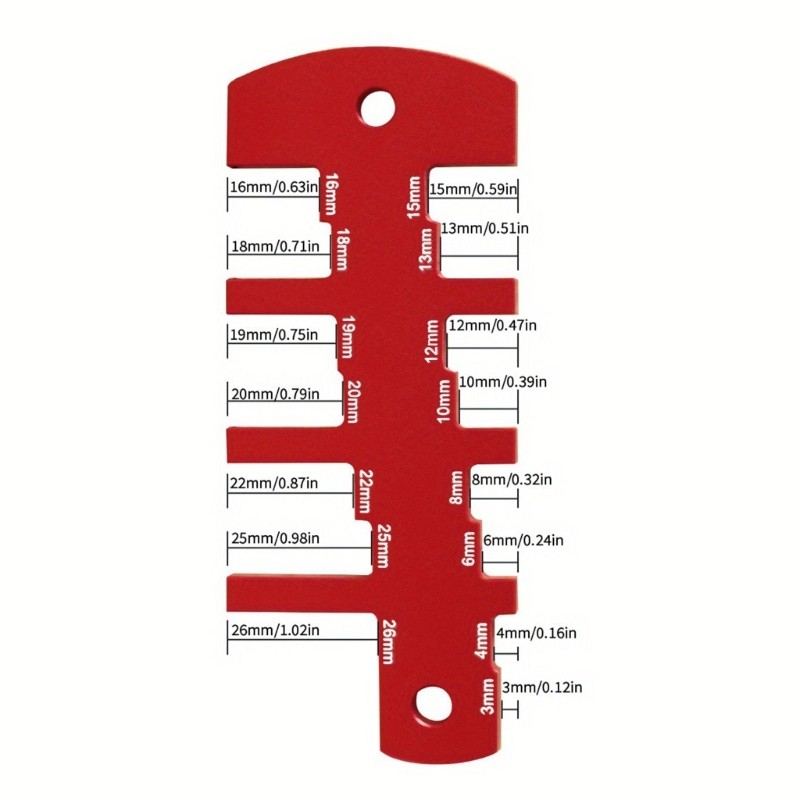 Strong Aluminum Routers Depth Measuring Tool with Clear Scale for DIY Projects