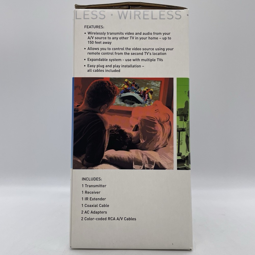 Terk Wireless A/V Transmitter & Receiver LF-30S Digital Media Streamer Untested