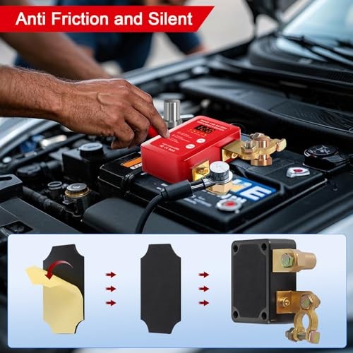 12V Smart Battery Disconnect Switch with Remote Control - Perfect for Red-DC