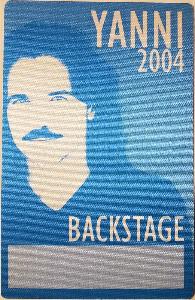 *** YANNI *** - SATIN BACKSTAGE PASS - 2004 TOUR - EXCELLENT CONDITION - VINTAGE