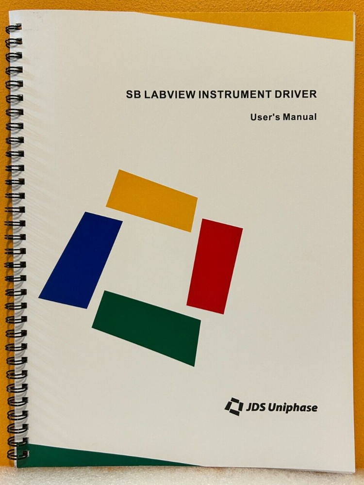 JDS Uniphase SD000334 2000 SB Labview Instrument Driver User's Manual.
