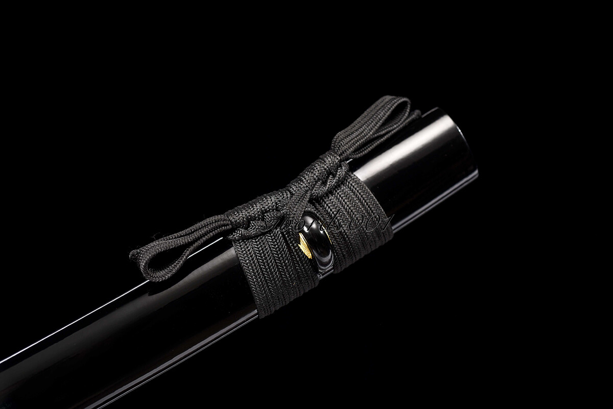 Handmade Black Blade Japanese Samurai Katana Sword 1095 High Carbon Steel Sharp