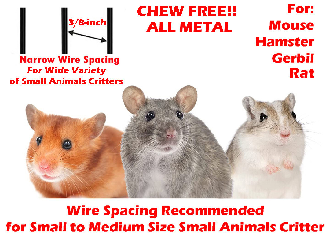 3-Levels 20" Black Chinchilla Guinea Pig Mouse Rat Mice Degu Rabbit Glider Cage