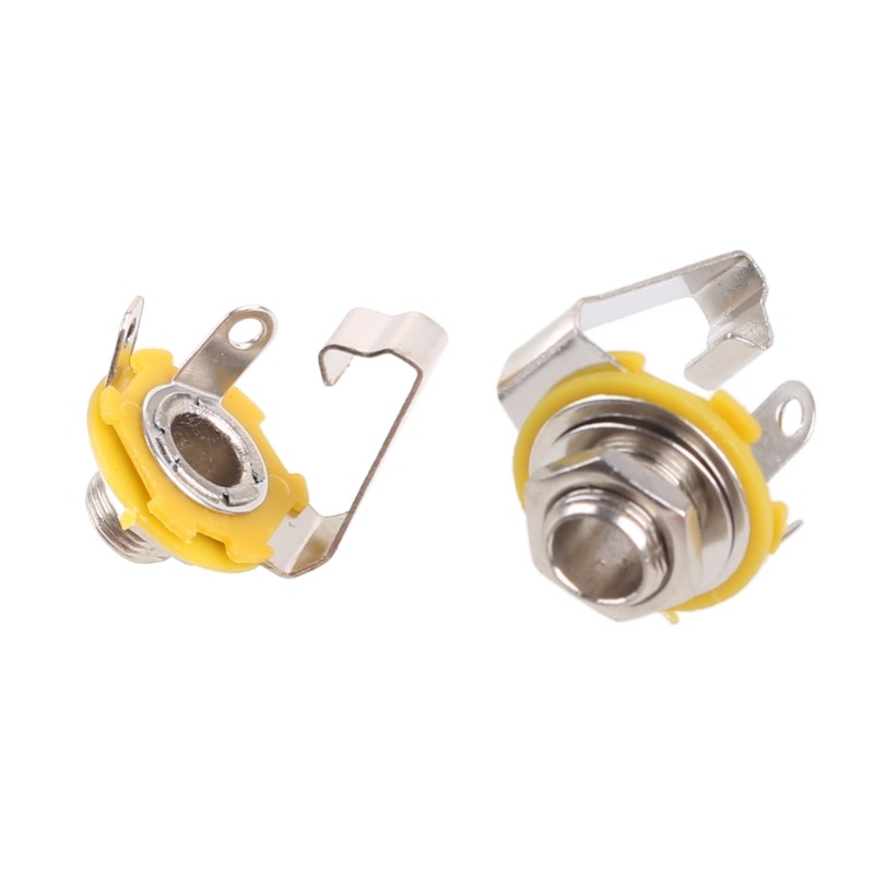 10Pcs 6.35mm (1/4inch) Female Stereo Socket Panel Mount JacksPatch Cables