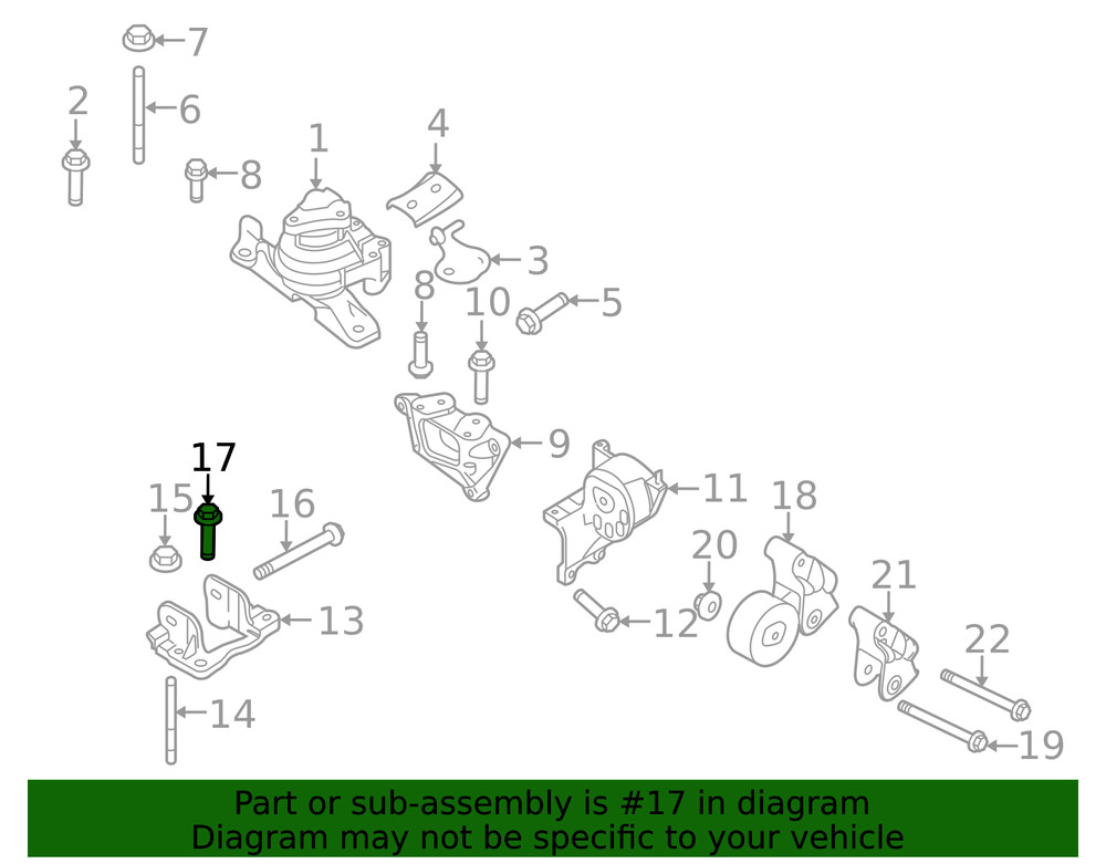 Genuine Ford Automatic Transmission Mount Bolt W712711S439