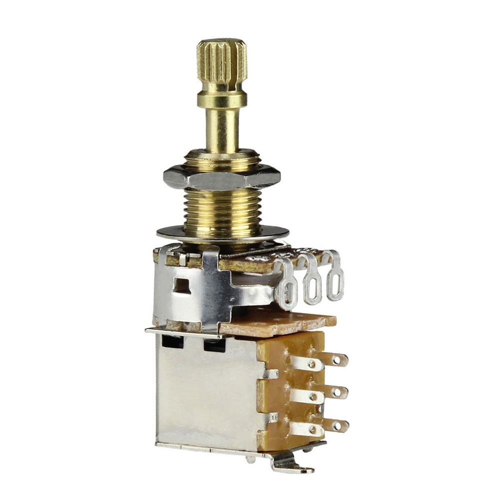 2PCS B500K Guitar Push-Push Copper Potentiometer Tone Audio Control Long Shaft