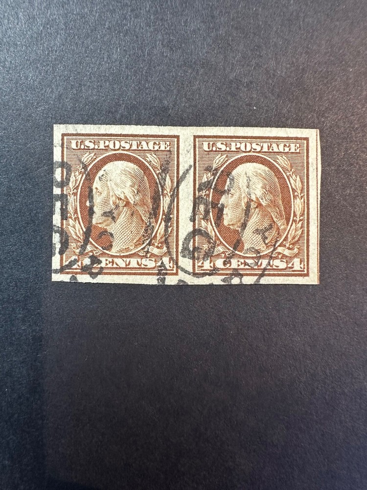Scott # 346 pair nicely centered 2024 Scott Catalogue Value $60.00