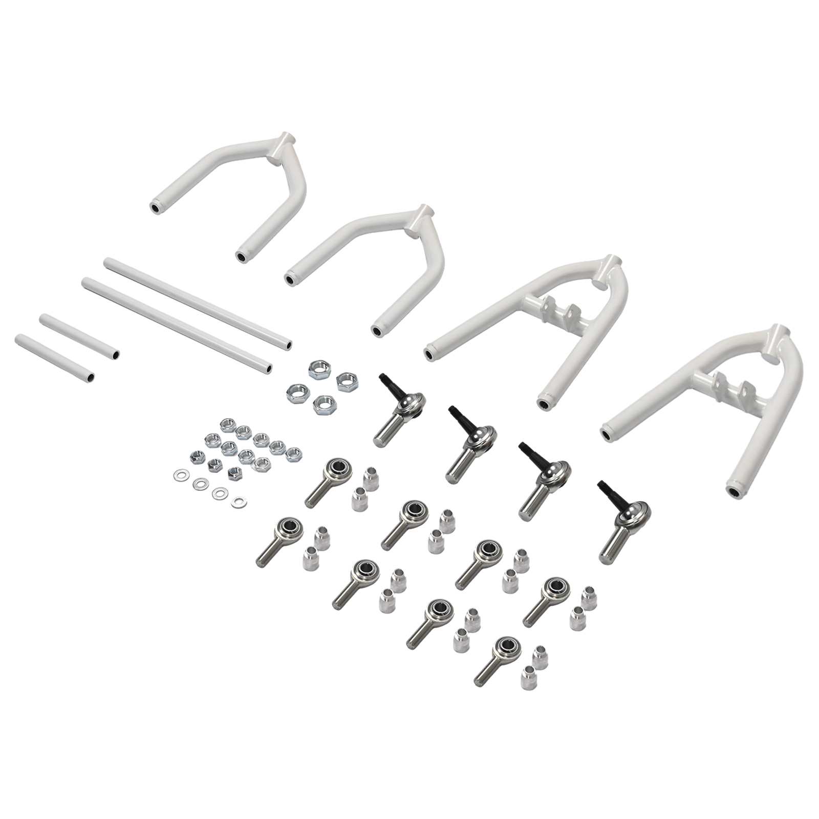 Front Control A-Arms +2+1 For Yamaha Banshee 350 YFZ 350 1987-2006 White+Silvery