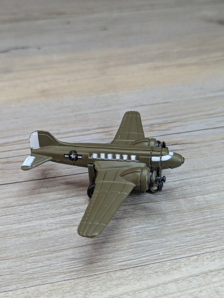 Dakota C-47 Skytrain Pull Back Model Plane Diecast 3.5" x 5"