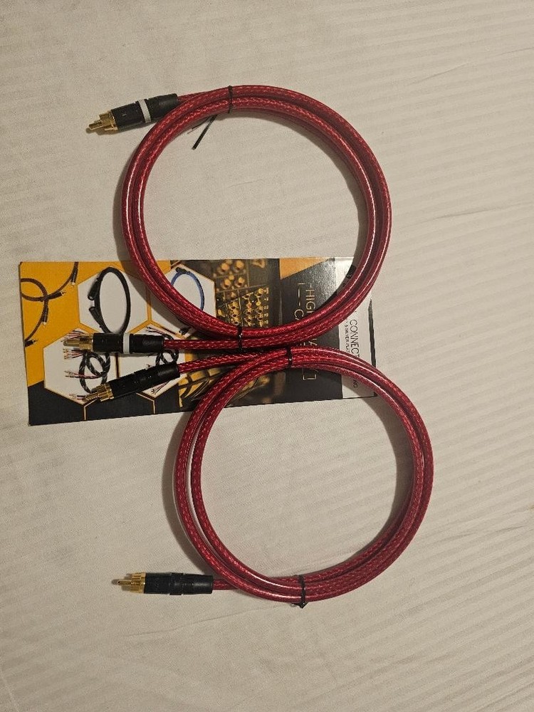 Liberty Cable Red digital dual shield translucent RCA to RCA Cable