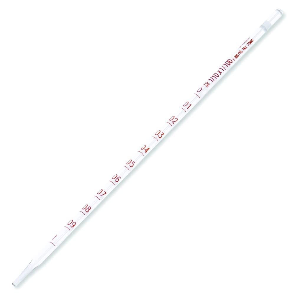 PYREX #7065-10, 10mL Reusable Measuring Pipets, TD, Color-Coded, Colored