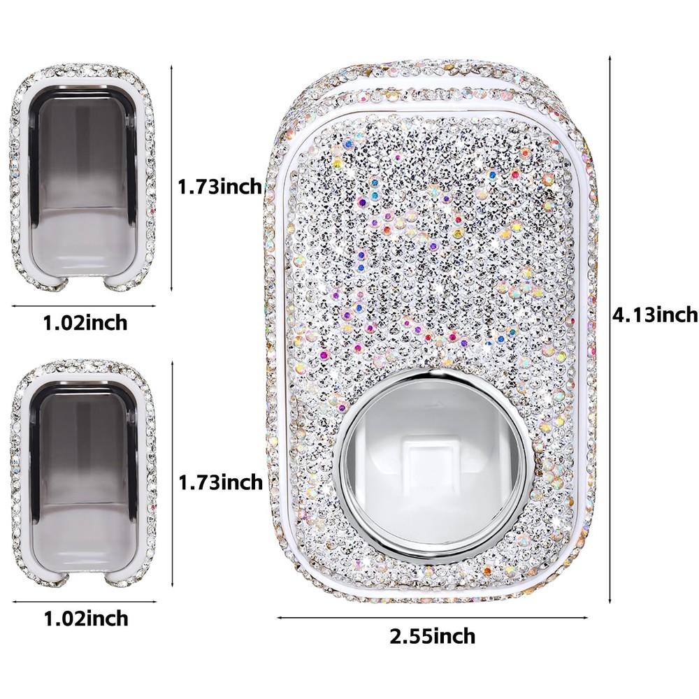 Bling Automatic Toothbrush Holder Wall Mount Toothpaste Squeezer Set for Bath...