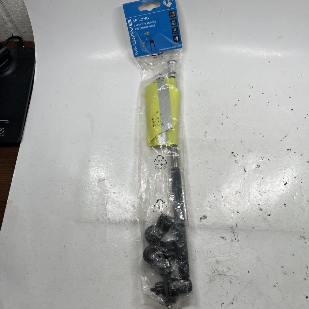 M-Wave Safety Flagpole, Yellow, 20 cm NEW IN PACKAGE