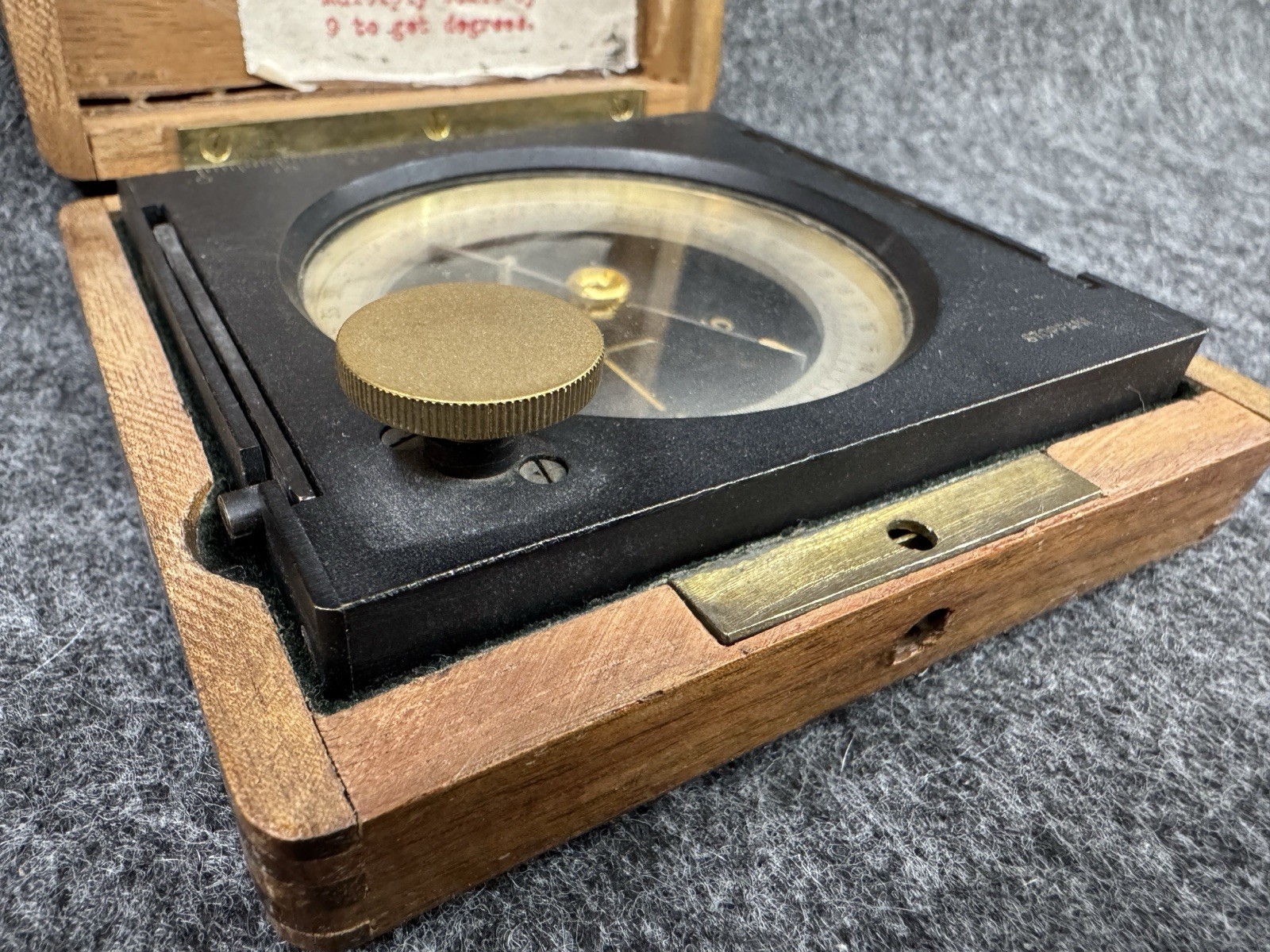 Antique Stoppani Engineering / Transit Compass in Wood Box
