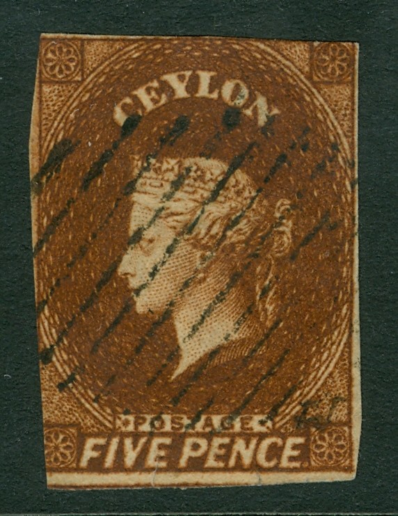 Ceylon, 5d brown. Scott #6