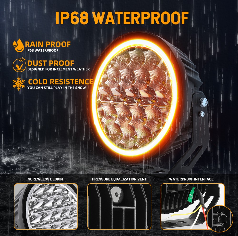 Auxbeam 360-PRO Series 9 Inch Round Off Road Lights 600W LED Driving Lights Pods