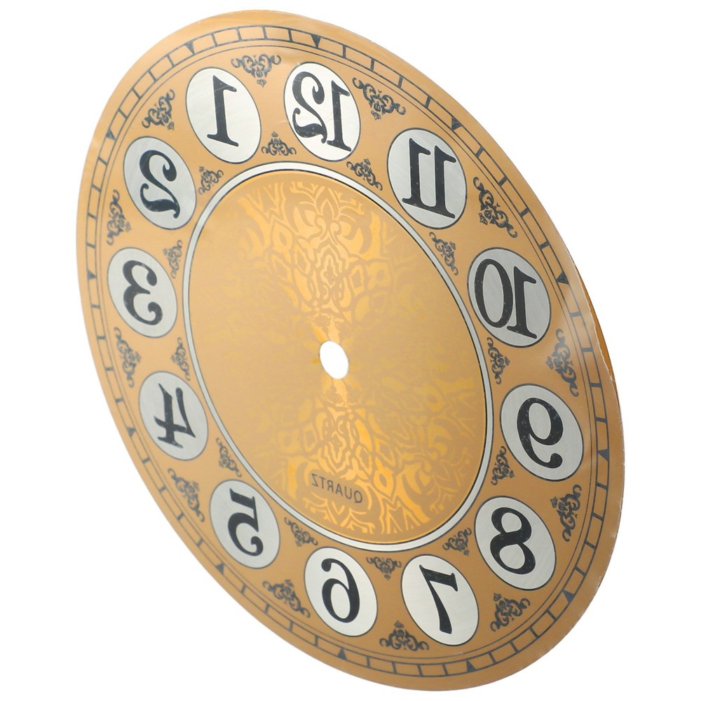 180mm Diameter Gold Aluminum Clock Face for Custom Wall Clock Projects