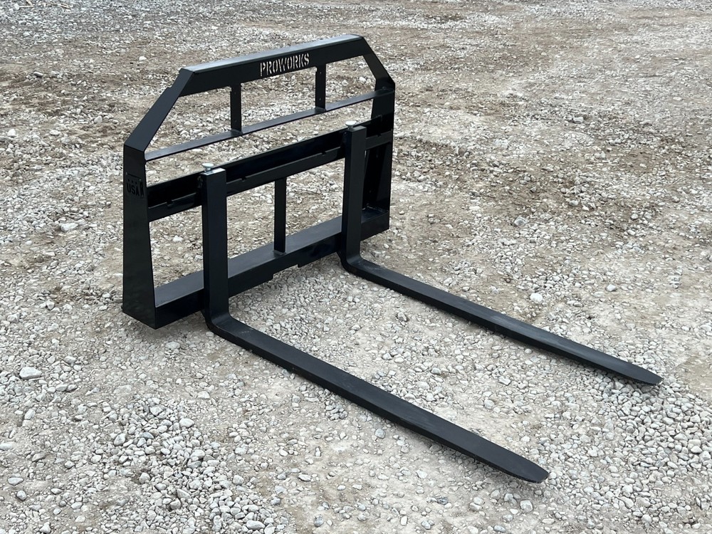 48" Long 2,200 lb Capacity Pallet Forks Attachment Compact Tractor Quick Atach
