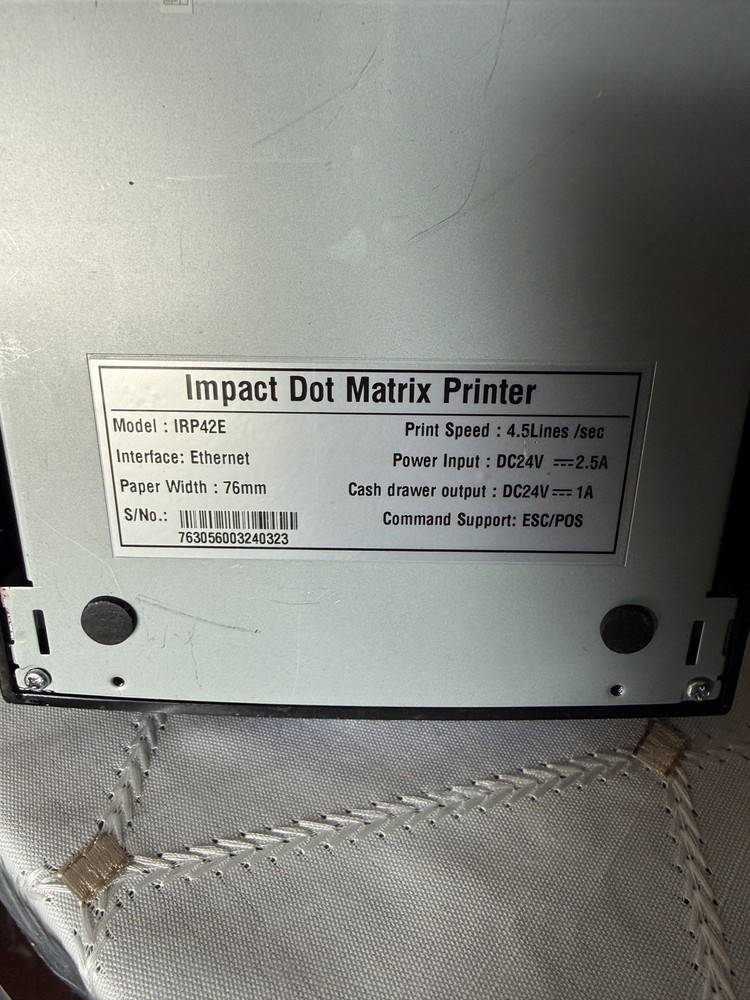 Impact Dot Matrix Printer model: IRP42E. Tested. Working.