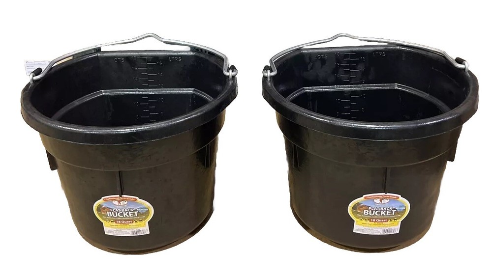 Little Giant Flat Back Bucket 18-Quart (2 PACK)
