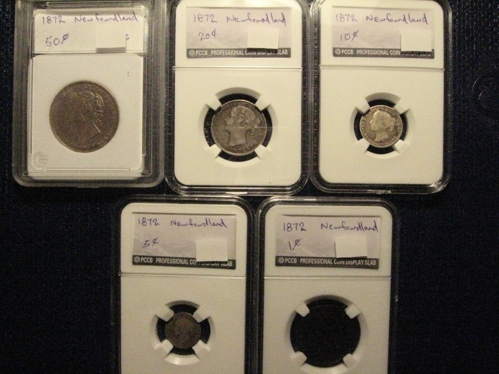 1872 Newfoundland coin set