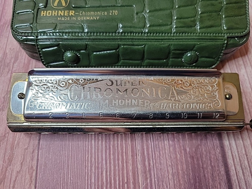 Hohner Super Chromonica 270 Harmonica Key C with CASE - Made in GERMANY