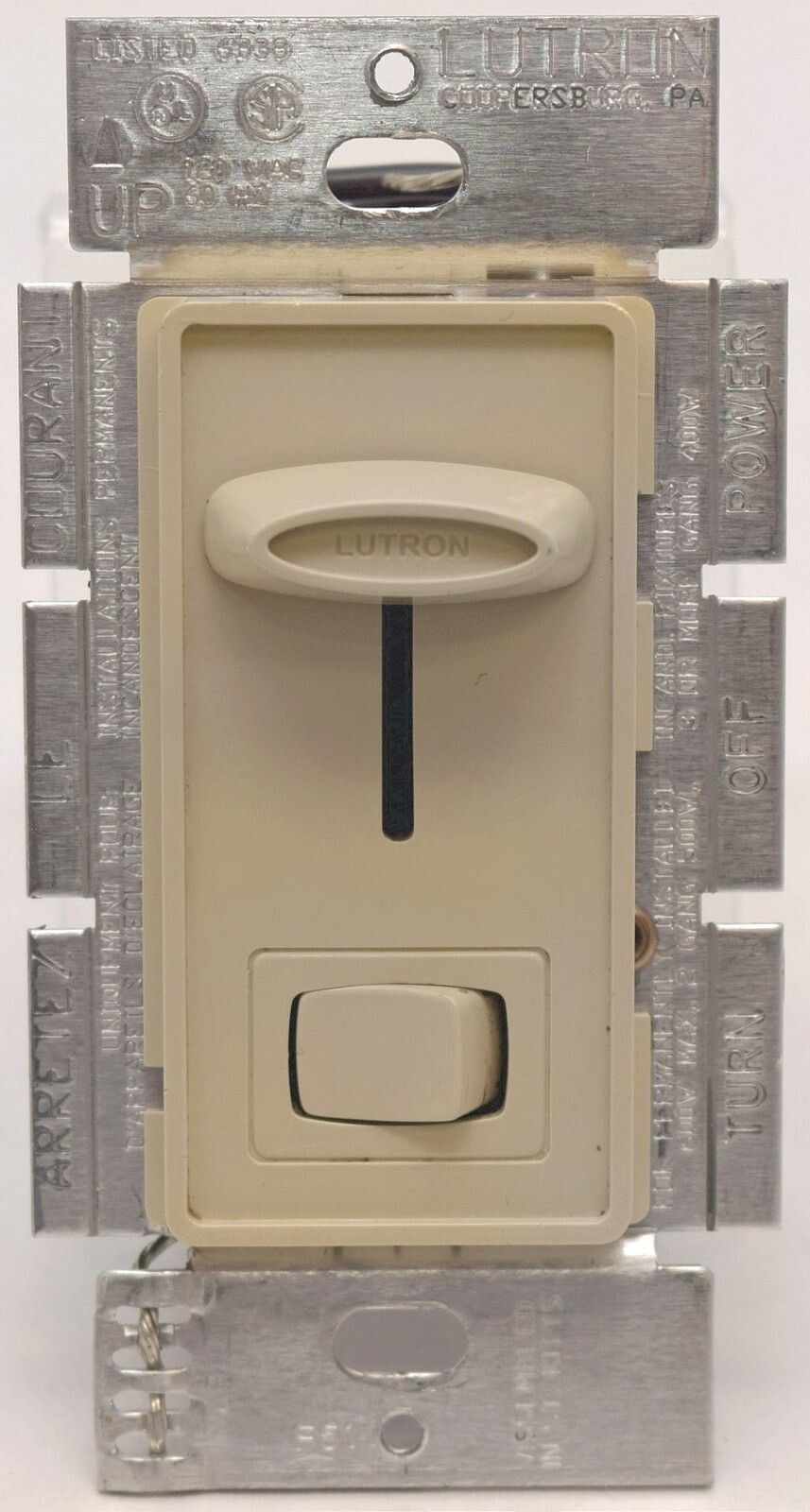 Lutron Skylark S-603PG-IV Ivory Wall Eco-Dimmer Light Switch 600w slide halogen