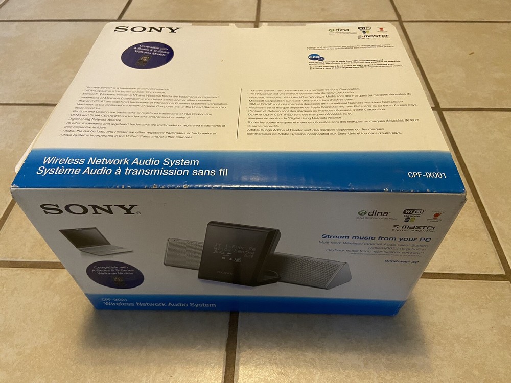 Sony CPF-IX001 Wireless Network Audio System Speaker New