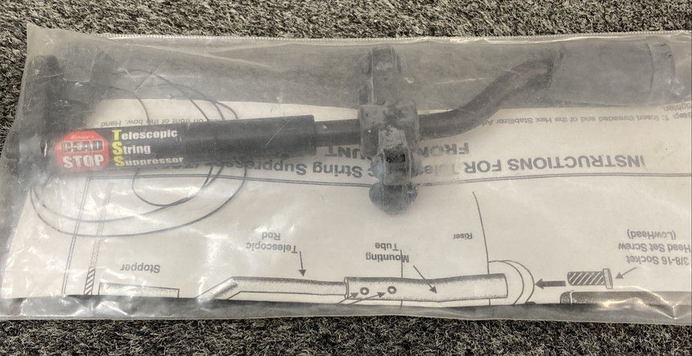 New Genuine Bernie's Dead Stop Front Mount Telescopic String Suppressor