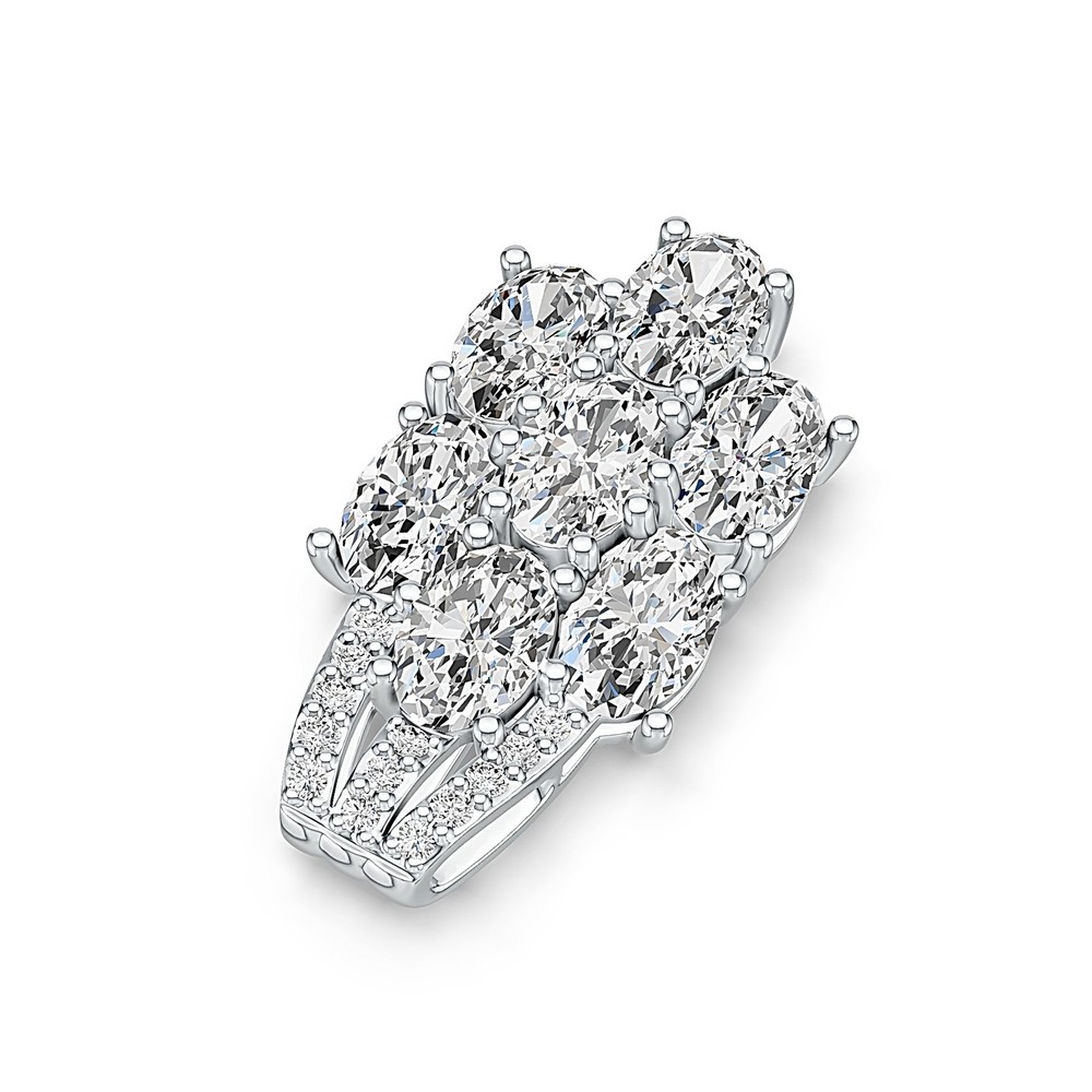 Sterling Silver Semi Mount Pendant Setting Oval OV 6X4mm