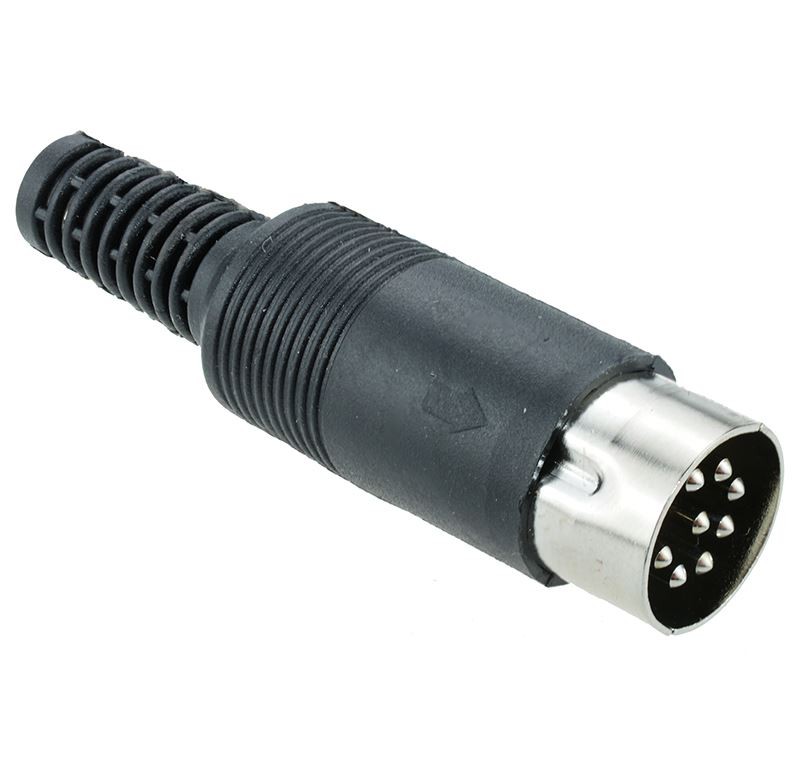 8-Pin DIN Male Plug Connector