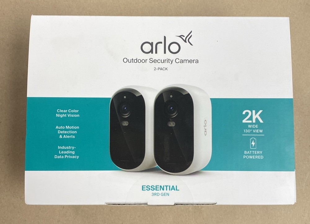 Arlo Essential 3 2K Security Camera 2-cam IP security camera VMC3280-100NAS